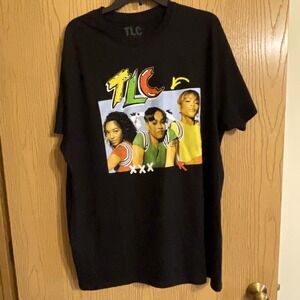 Women's TLC R&B T-Shirt Black Size XL